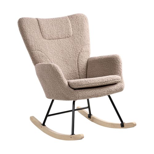 Fauteuil à Bascule Sandve Bouclé Taupe