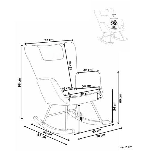 Fauteuil à Bascule Sandve Bouclé Taupe