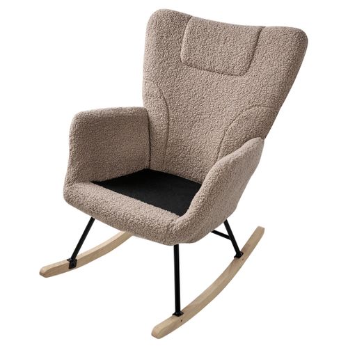 Fauteuil à Bascule Sandve Bouclé Taupe