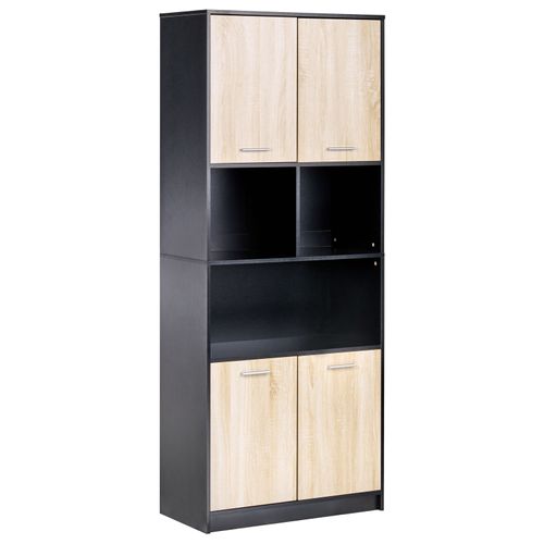 Bibliothèque à 4 Portes Zehna Marron/noir