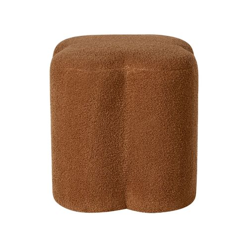 Pouf Mancos Bouclé Marron Doré
