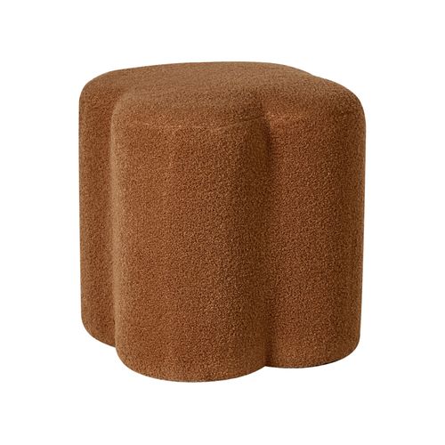 Pouf Mancos Bouclé Marron Doré
