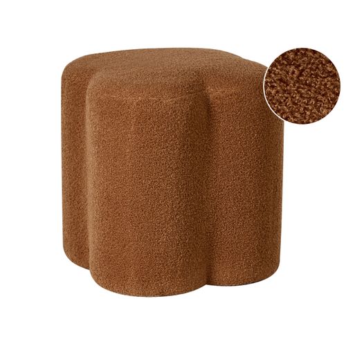 Pouf Mancos Bouclé Marron Doré
