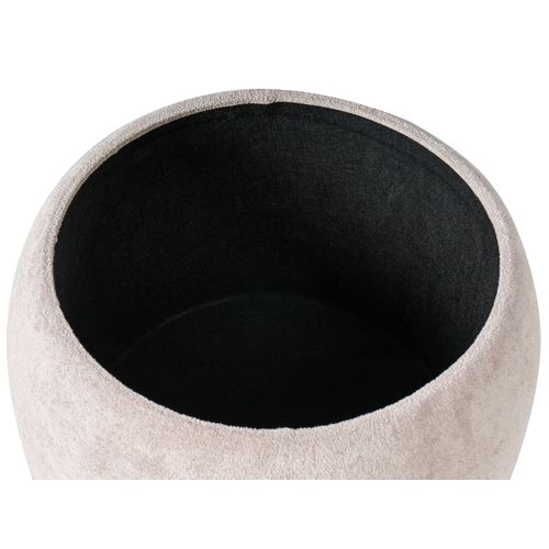 Pouf De Rangement Annabella Bouclé Beige Clair