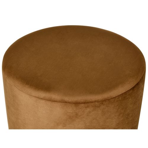 Pouf Millen Velours Marron Doré