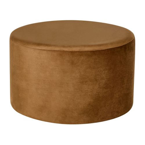 Pouf Millen Velours Marron Doré