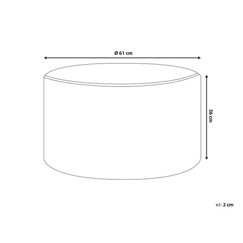 Pouf Millen Velours Marron Doré