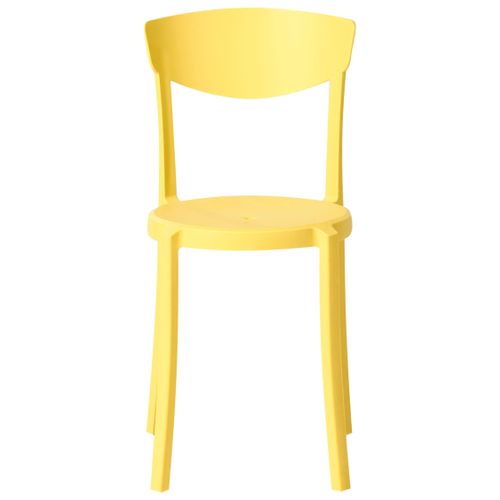 Lot De 4 Chaises De Jardin Vieste Jaune