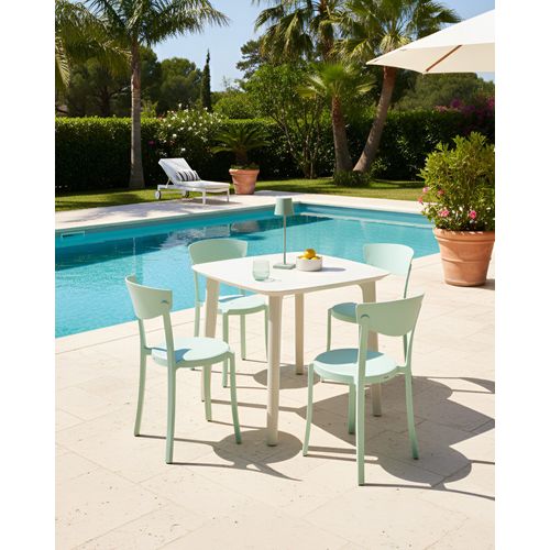 Lot De 4 Chaises De Jardin Vieste Vert Menthe