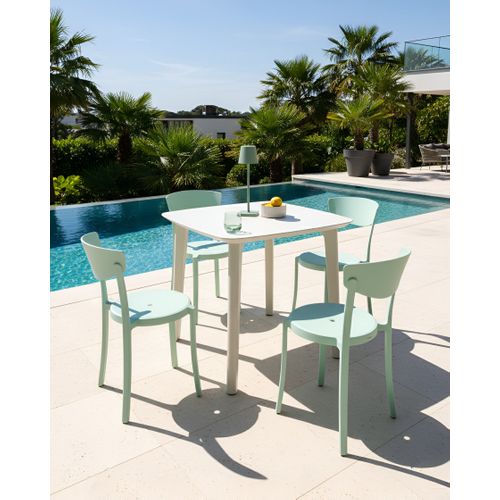 Lot De 4 Chaises De Jardin Vieste Vert Menthe