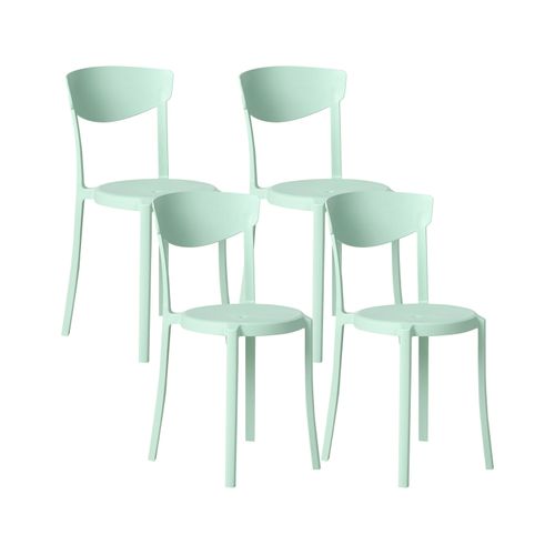 Lot De 4 Chaises De Jardin Vieste Vert Menthe