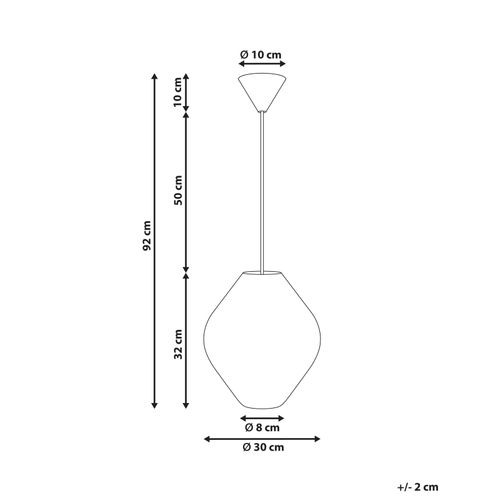 Lampe Suspension Alme Tissu Blanc