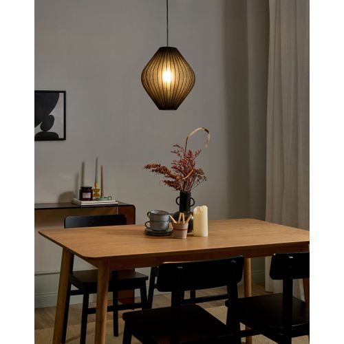 Lampe Suspension Alme Tissu Noir