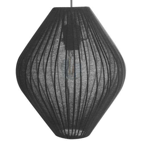 Lampe Suspension Alme Tissu Noir