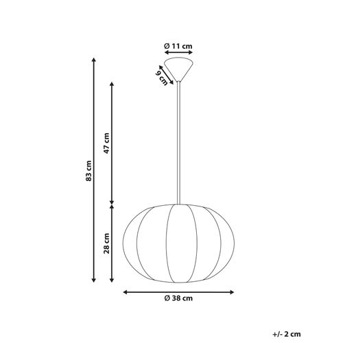 Lampe Suspension Oker Tissu Blanc
