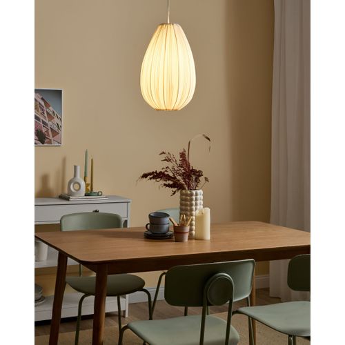 Lampe Suspension Gera Tissu Blanc