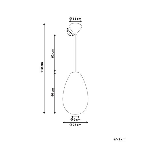 Lampe Suspension Gera Tissu Blanc