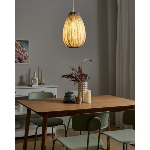 Lampe Suspension Gera Tissu Gris