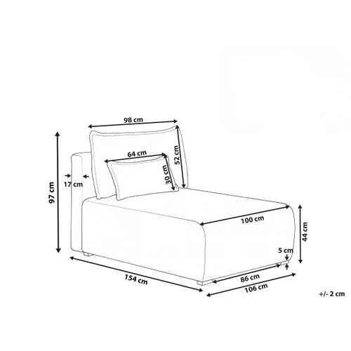 Chaise Longue Nerbo Bouclé Marron
