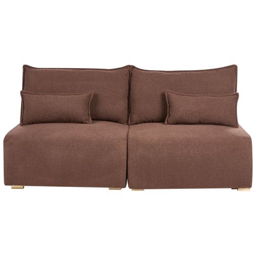 Canapé Modulable 3 Places Nerbo Bouclé Marron