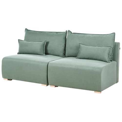 Canapé Modulable 3 Places Nerbo Tissu Vert Clair