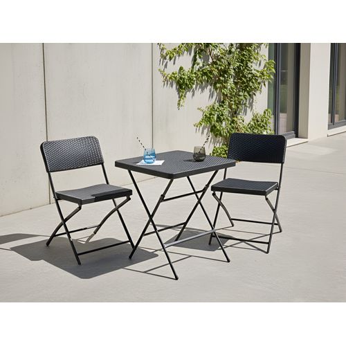 Ensemble Pour Bistro Pliant Trappeto Noir