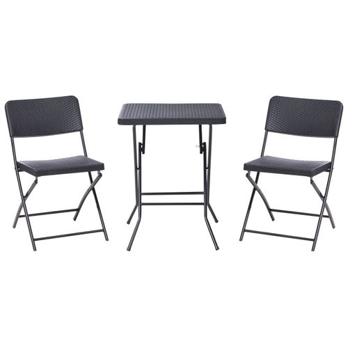 Ensemble Pour Bistro Pliant Trappeto Noir