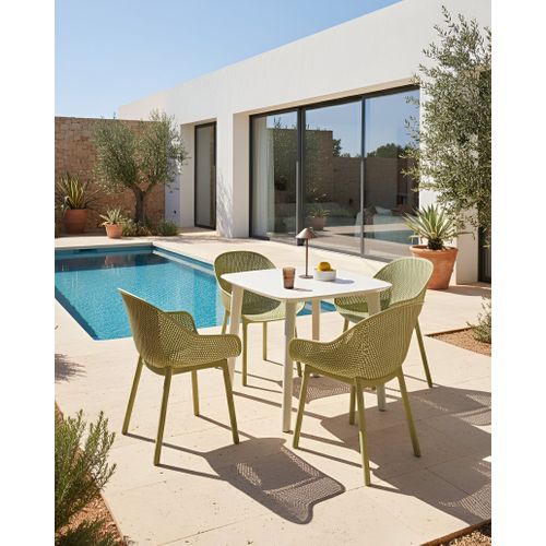 Lot De 4 Chaises De Jardin Tiggiano Vert Olive