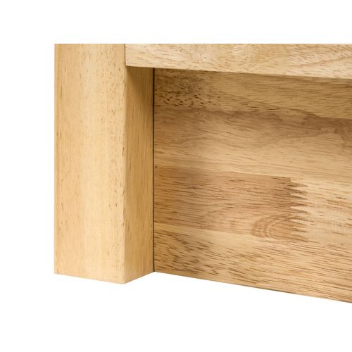 Lit à Baldaquin Bois Herliere 160 X 200 Cm Marron Clair