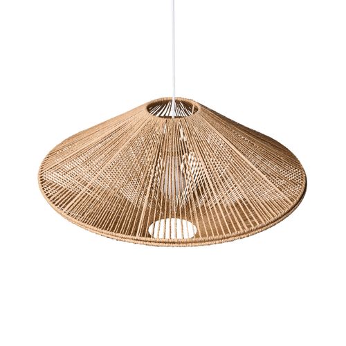 Lampe Suspension Caves Corde En Papier Naturel