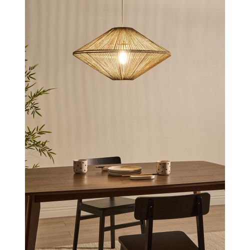 Lampe Suspension Caves Corde En Papier Naturel