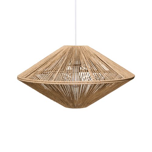 Lampe Suspension Caves Corde En Papier Naturel