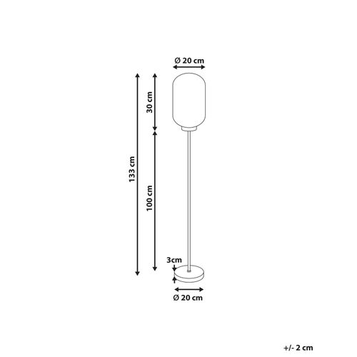 Lampadaire Portero Métal Doré