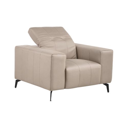 Fauteuil Ommel Cuir Pu Taupe