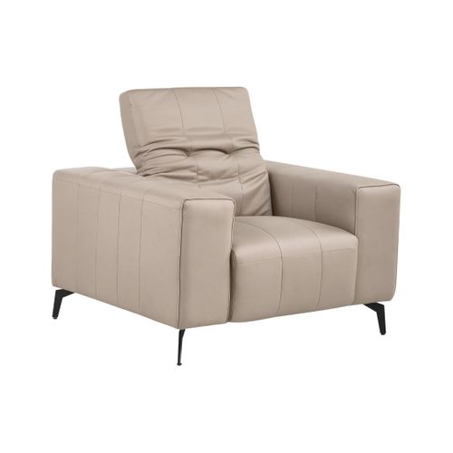 Fauteuil Ommel Cuir Pu Taupe