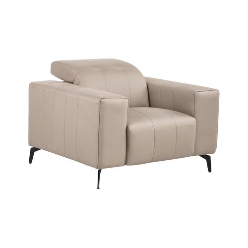 Fauteuil Ommel Cuir Pu Taupe