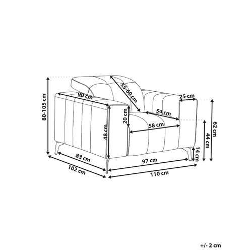 Fauteuil Ommel Cuir Pu Taupe