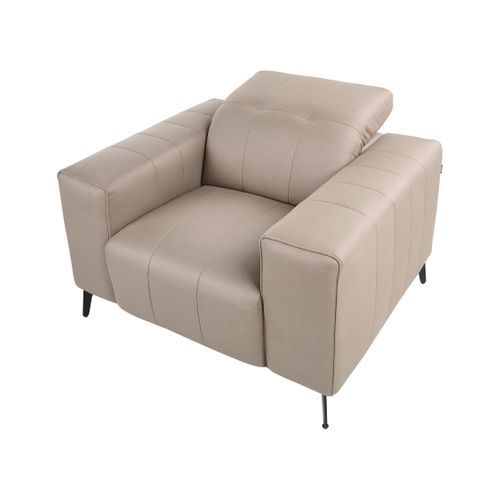 Fauteuil Ommel Cuir Pu Taupe