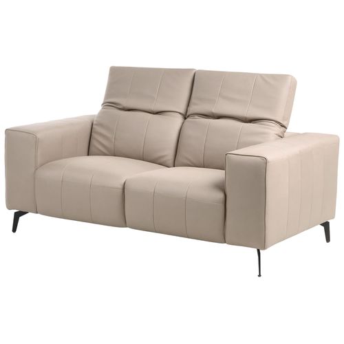 Canapé 2 Places Ommel Cuir Pu Taupe