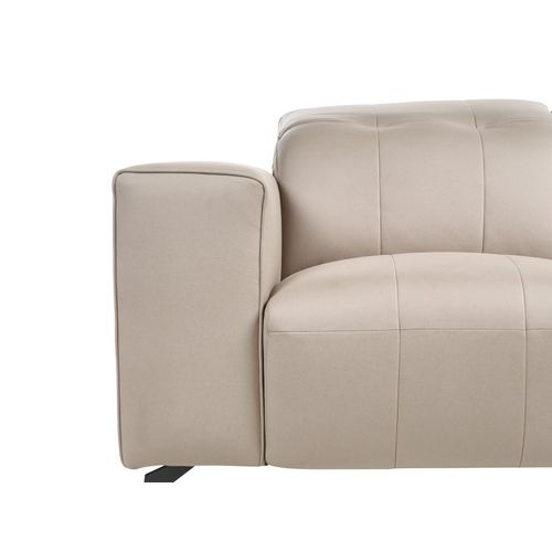 Canapé 2 Places Ommel Cuir Pu Taupe