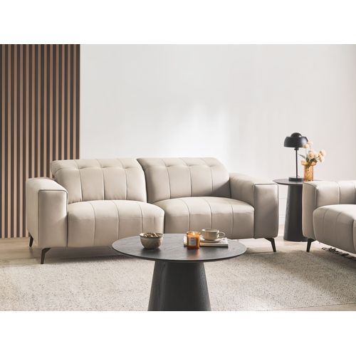 Canapé 3 Places Ommel Cuir Pu Taupe