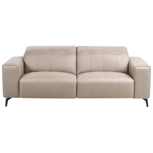 Canapé 3 Places Ommel Cuir Pu Taupe