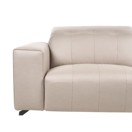 Canapé 3 Places Ommel Cuir Pu Taupe