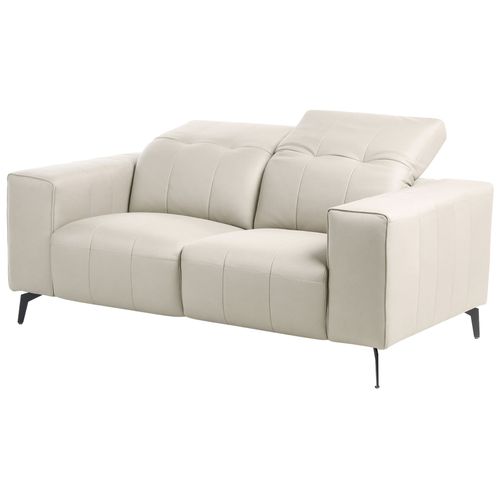 Canapé 2 Places Ommel Cuir Pu Beige Clair