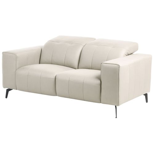 Canapé 2 Places Ommel Cuir Pu Beige Clair