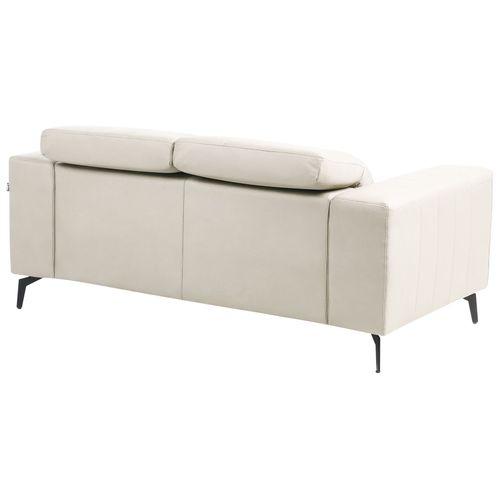 Canapé 2 Places Ommel Cuir Pu Beige Clair