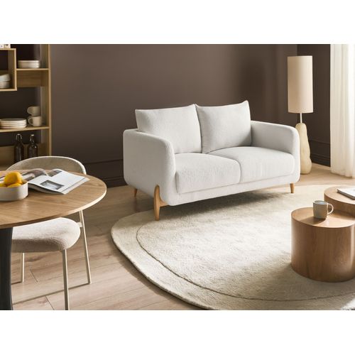 Canapé 2 Places Gimo Bouclé Blanc