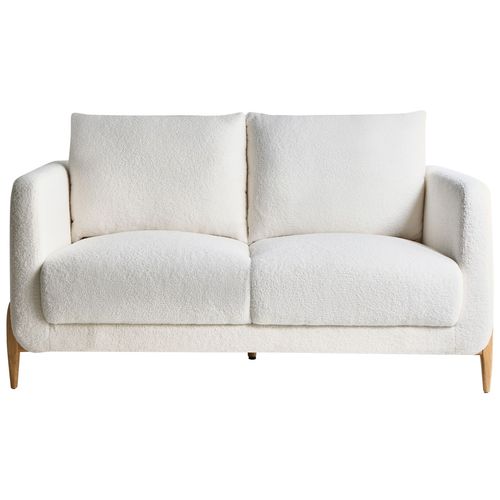 Canapé 2 Places Gimo Bouclé Blanc