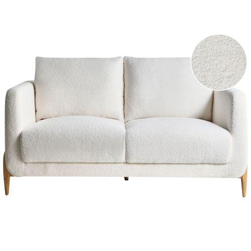 Canapé 2 Places Gimo Bouclé Blanc