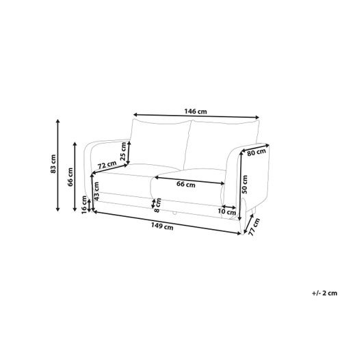 Canapé 2 Places Gimo Bouclé Beige